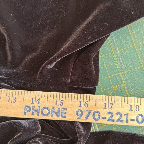 Worthington Black Velvet Velour Stretch Pullon Ruffled Waist Drawstring sz XL - Picture 5 of 6